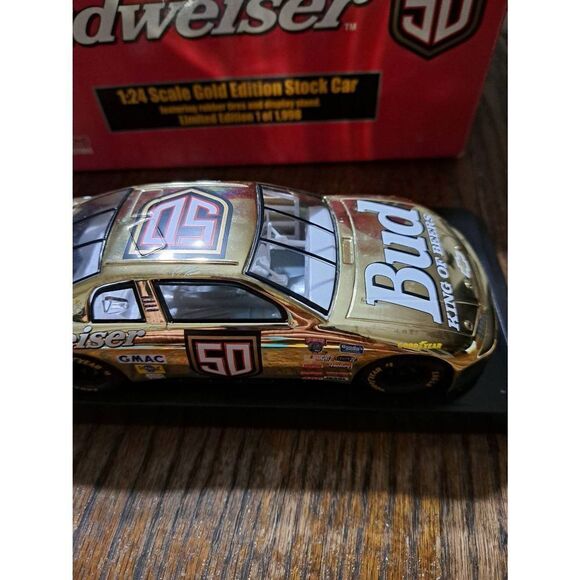 Vintage 98 Racing Champions Gold Ricky Craven #50 Bud Die Cast Nascar Race Car - Picture 5 of 9